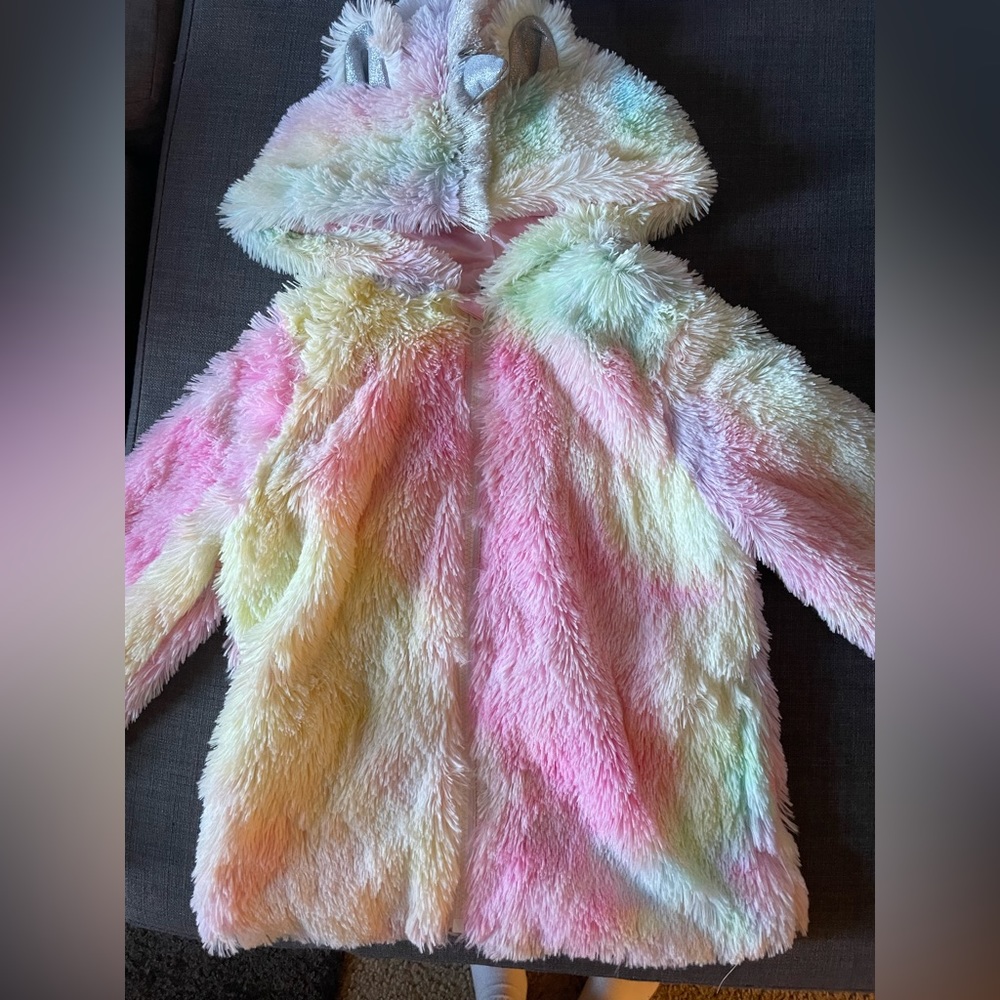 Zuni kids unicorn fluffy zip up